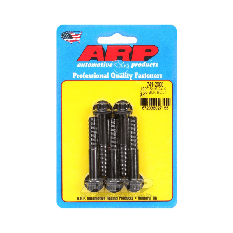 Set de șuruburi și piulițe universale ARP 5/16-24 – Black Oxyde, 12 bucăți x 5 - ARP-741-2000 - 741-2000 - 3666618199603
